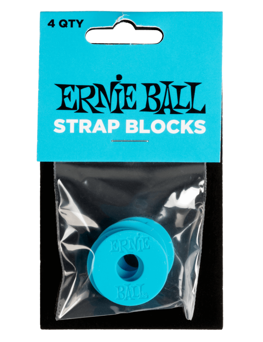 ERNIE BALL® 5619 Bloqueo de Correa Azul Set: 4 Unidades
