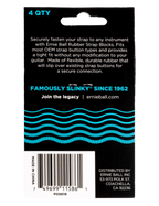 ERNIE BALL® 5619 Bloqueo de Correa Azul Set: 4 Unidades