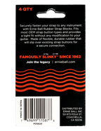ERNIE BALL® 5620 Bloqueo de Correa Red Set: 4 Unidades