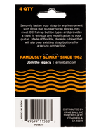 ERNIE BALL® 5621 Bloqueo de Correa Orange Set: 4 Unidades