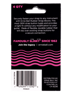 ERNIE BALL® 5623 Bloqueo de Correa Pink Set: 4 Unidades