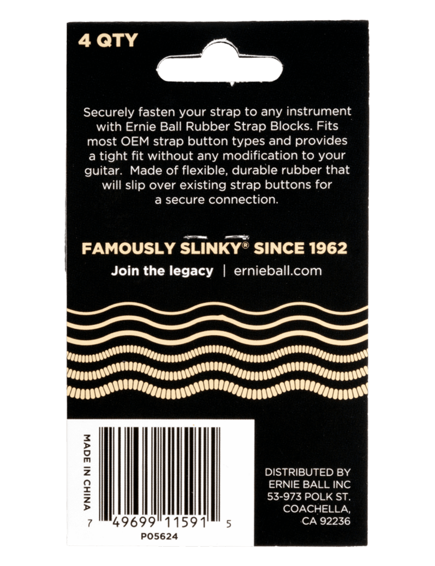 ERNIE BALL® 5620 Bloqueo de Correa Cream Set: 4 Unidades