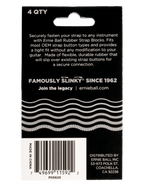 ERNIE BALL® 5625 Bloqueo de Correa Grey Set: 4 Unidades