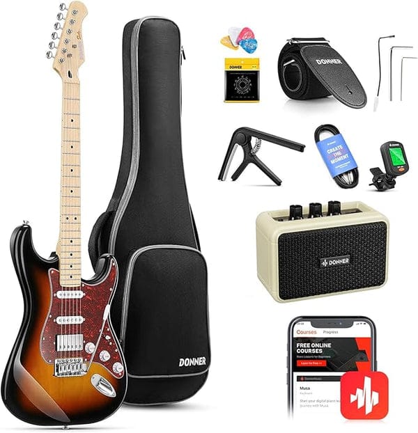 Donner Dst-152 Kit De Guitarra Eléctrica Con Amplificador