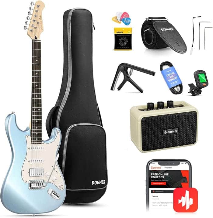 Donner Dst-152 Kit De Guitarra Eléctrica Con Amplificador