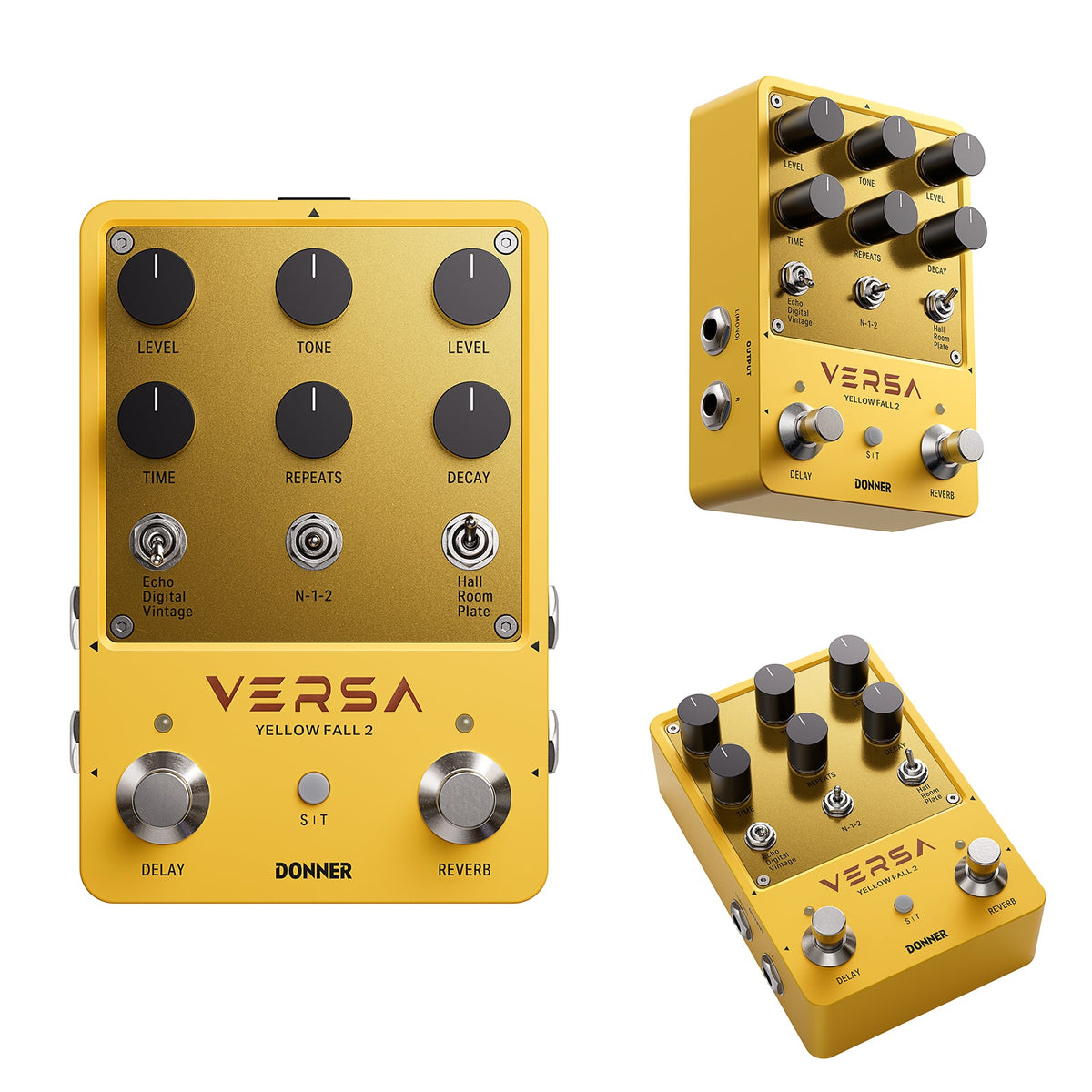 Donner VERSA Yellow Fall II Pedal de delay y reverb