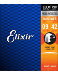 Elixir 12002 Cuerdas Guitarra Eléctrica 6 Cuerdas Recubiertas 9-42 Super Light Nickel Plated Steel Nanoweb