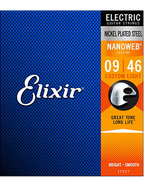 Elixir® 12027 9-46 NANOWEB® Cuerdas Guitarra Eléctrica Recubiertas Custom Light Nickel Plated Steel