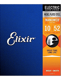Elixir 12077 Cuerdas Guitarra Eléctrica 6 Cuerdas Recubierta 10-52 Light Heavy Nickel Plated Steel Nanoweb