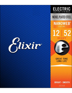Elixir® 12152 12-52 NANOWEB® Cuerdas Guitarra Eléctrica Recubiertas Heavy Nickel Plated Steel