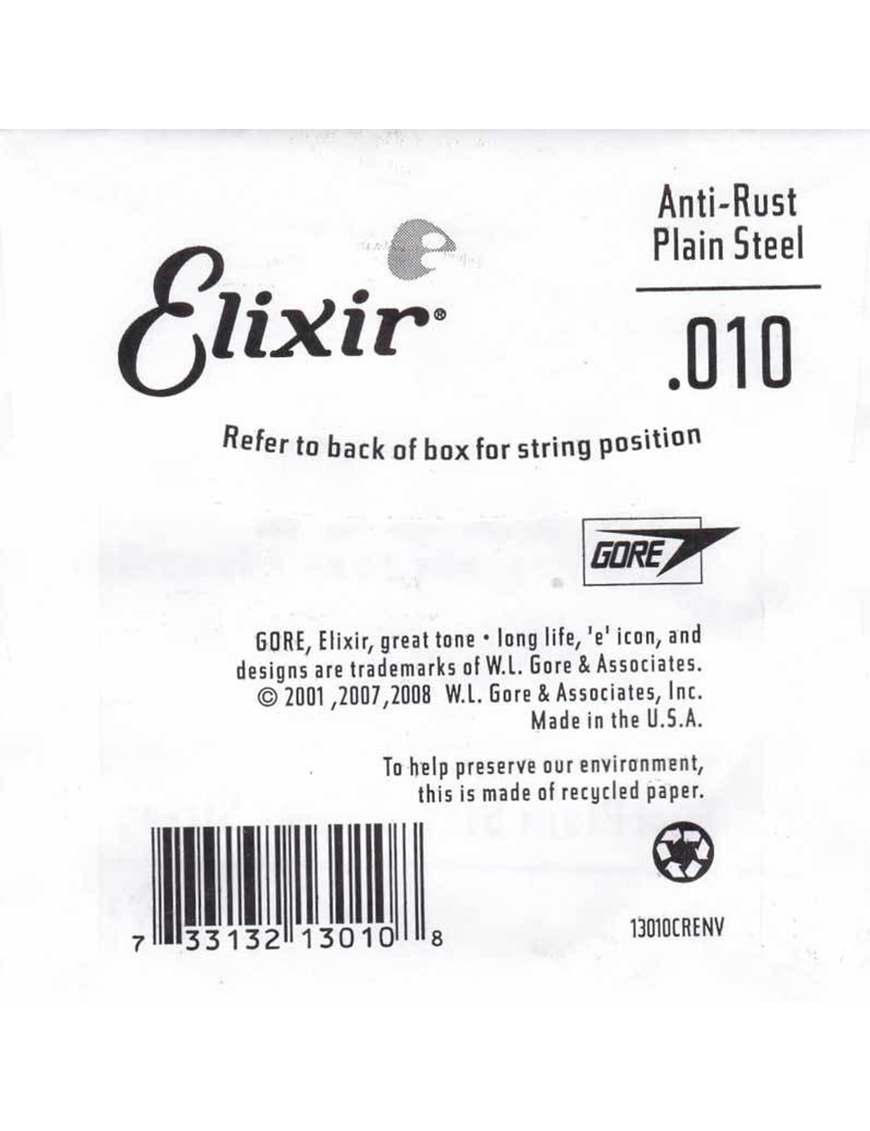 Elixir® 13010 Cuerda Guitarra Suelta .010 Plain Steel