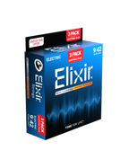Elixir® 16566 9-42 NANOWEB® 3Pack Cuerdas Guitarra Eléctrica Recubiertas Super Light