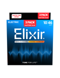 Elixir® 16567 10-46 NANOWEB® 3Pack Cuerdas Guitarra Eléctrica Recubierta Light