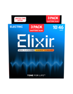 Elixir® 16567 10-46 NANOWEB® 3Pack Cuerdas Guitarra Eléctrica Recubierta Light