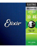 Elixir 19052 Cuerdas Guitarra Eléctrica 6 Cuerdas Recubiertas 10-46 Light Nickel Plated Steel Optiweb