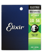 Elixir 19057 Cuerdas Guitarra Eléctrica 7 Cuerdas Recubiertas 10-56 Light Nickel Plated Steel Optiweb