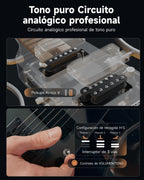 Donner HUSH X PRO Guitarra eléctrica de viaje Midnight Glow