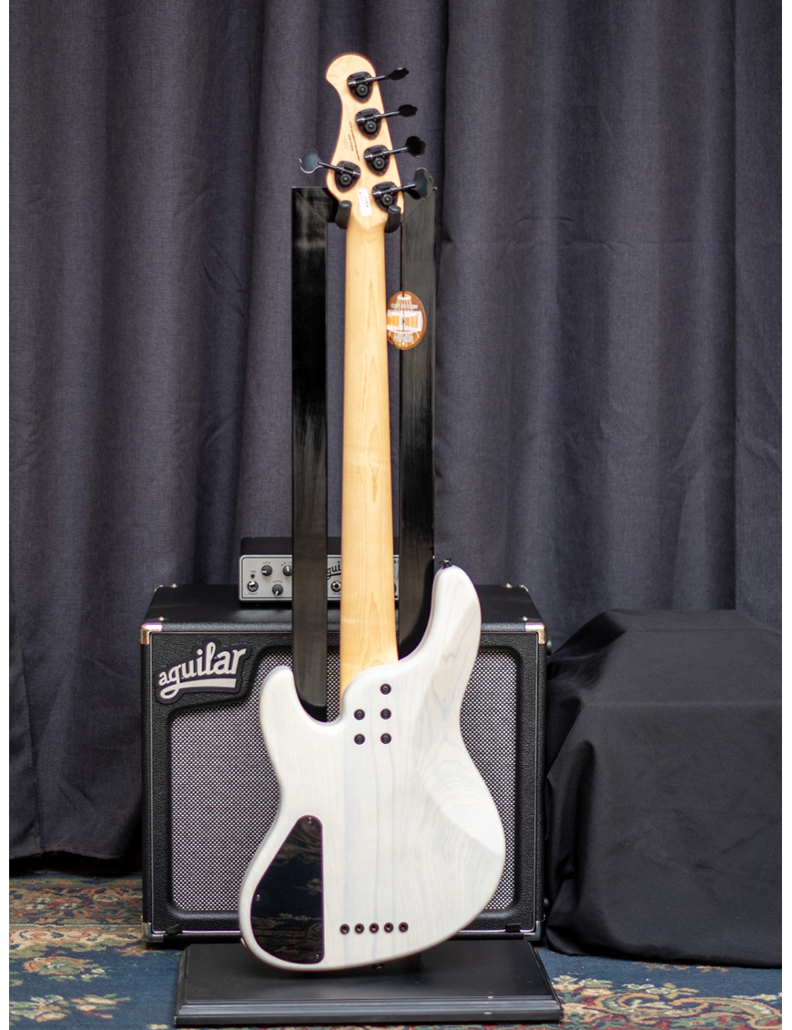 FGN® Mighty Jazz ASH DEM JMJ5 Bajo Eléctrico 5 Cuerdas Funda | T White Flat
