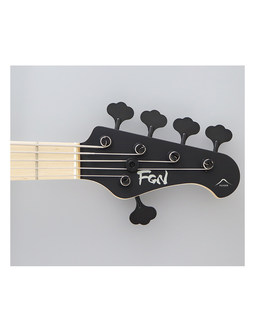 FGN® JMJ53 Mighty Jazz ASH-DE-M Bajo Eléctrico 5 Cuerdas Funda Premium| Open Pore Black