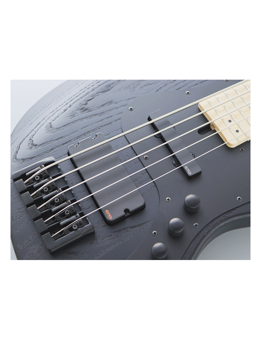 FGN® JMJ53 Mighty Jazz ASH-DE-M Bajo Eléctrico 5 Cuerdas Funda Premium| Open Pore Black