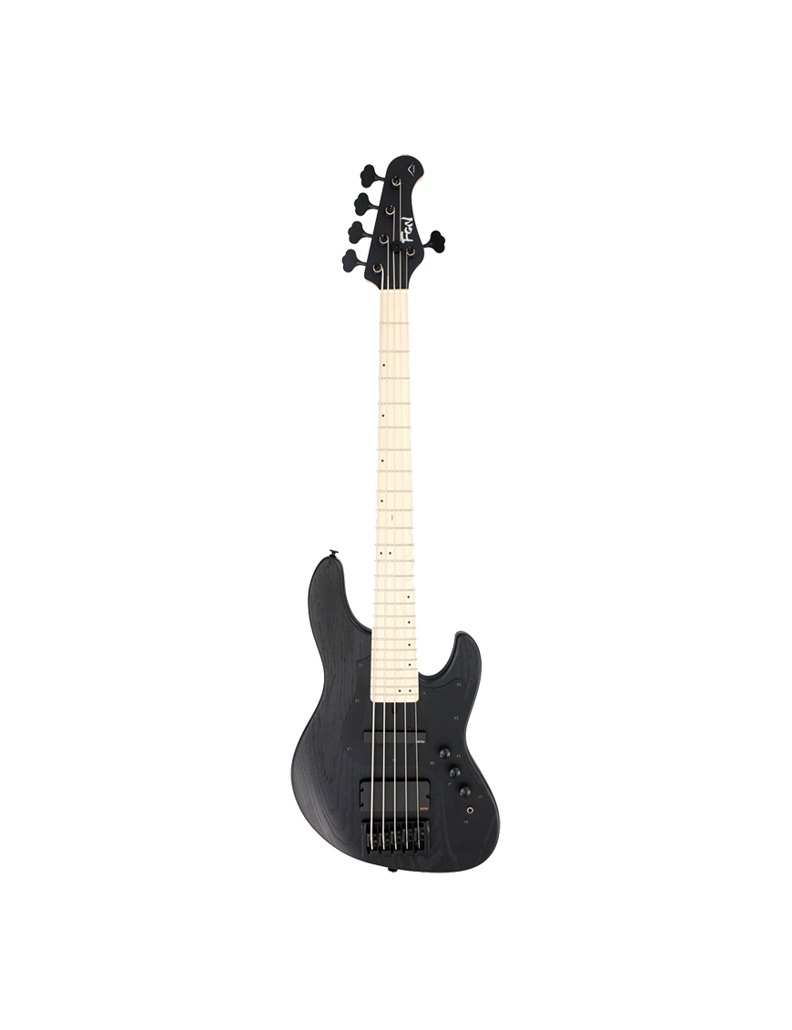 FGN® JMJ53 Mighty Jazz ASH-DE-M Bajo Eléctrico 5 Cuerdas Funda Premium| Open Pore Black