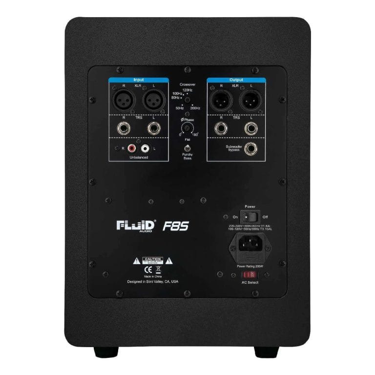Fluid Audio Subwoofer De Estudio 8" Compacto F8s