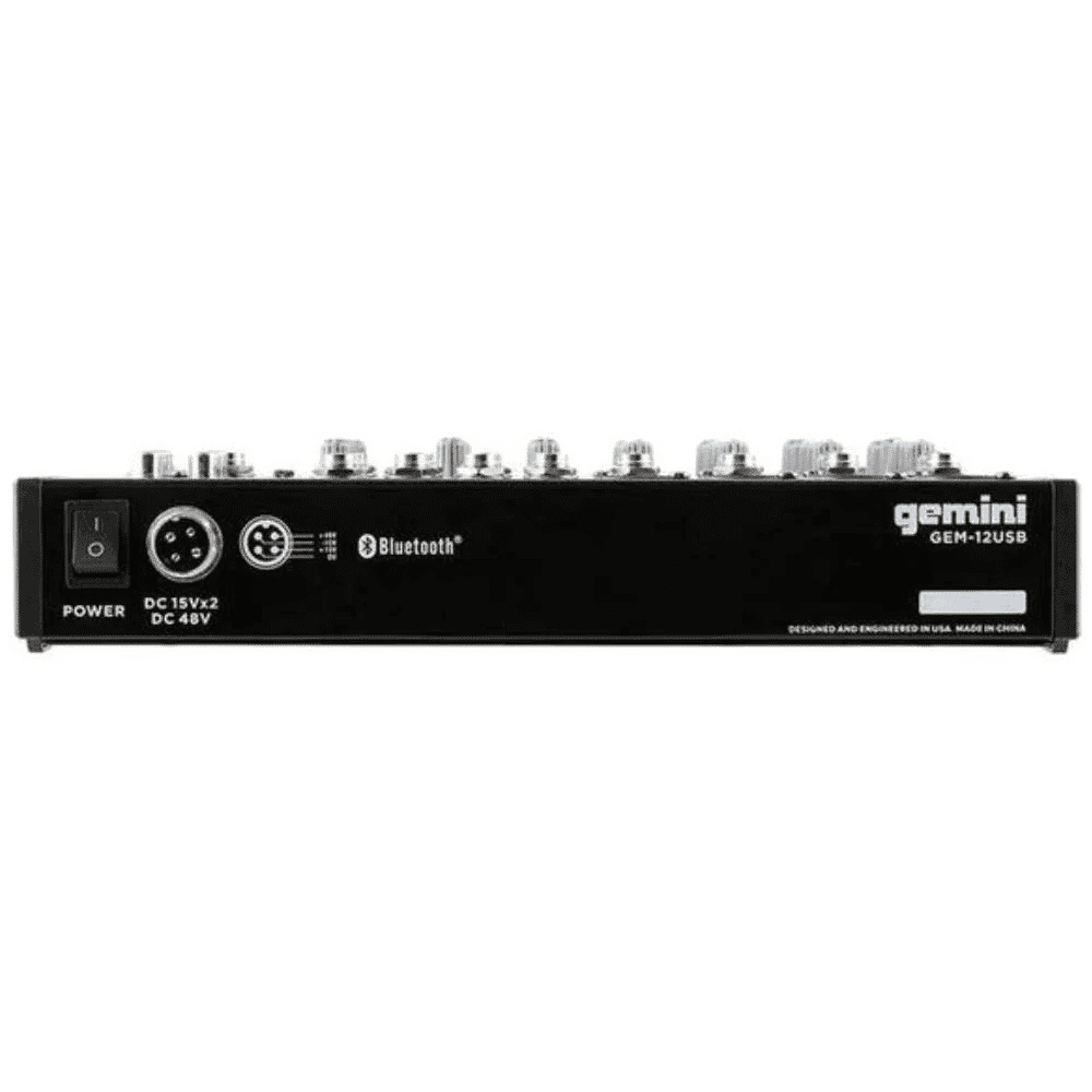 Gemini Gem-12usb Mezclador Análogo 12 Canales Usb - Bluetooth