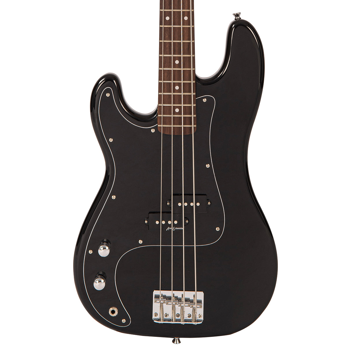 Vintage V40 Coaster Series Bass Guitar – Gloss Black