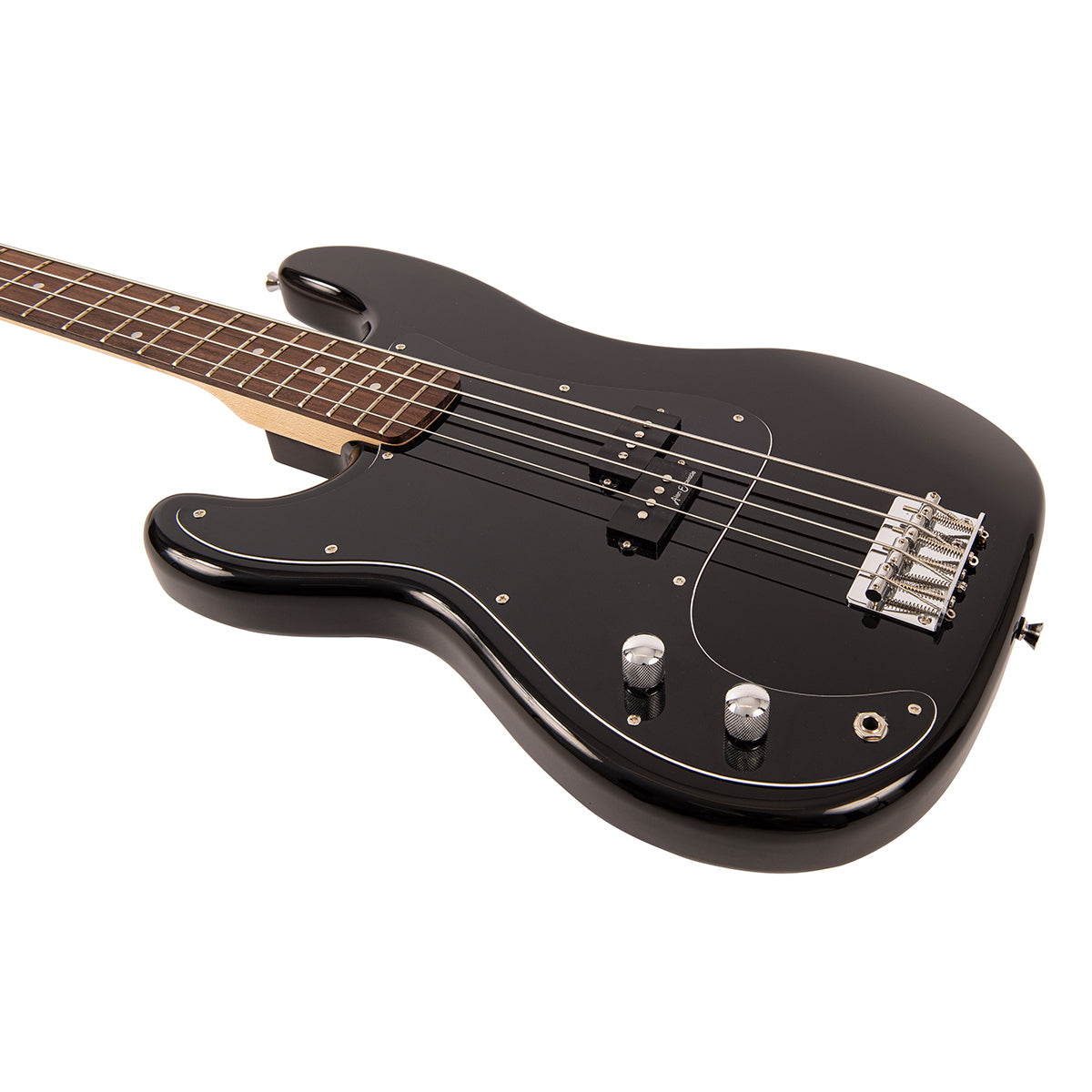 Vintage V40 Coaster Series Bass Guitar – Gloss Black