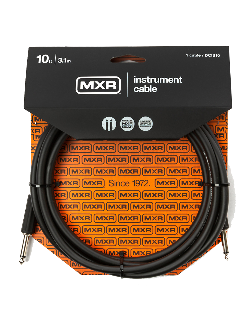 MXR® DCIS10 Cable Instrumentos 1Plug ¼" Recto a 1Plug ¼" Recto 3.10mt | Black