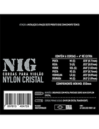 NIG® N-475 Cuerdas Guitarra Clásica Nylon Ball End Tensión Media 28-43 Extra: 1 Cuerda (4ta) y 1 Uñeta