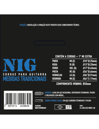 NIG® N-64 10-46 Cuerdas Guitarra Eléctrica Acero Níquel Extra: 1 Cuerda (1ra) y 1 Uñeta