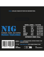 NIG® N-64 10-46 Cuerdas Guitarra Eléctrica Acero Níquel Extra: 1 Cuerda (1ra) y 1 Uñeta