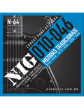 NIG® N-64 10-46 Cuerdas Guitarra Eléctrica Acero Níquel Extra: 1 Cuerda (1ra) y 1 Uñeta