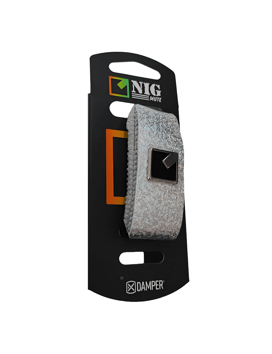 NIG® ND Small Glitter Silver Mute Damper Fretwrap Cuerdas Material Eco Cuero
