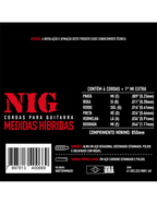 NIG® NH-66 9-46 Cuerdas Guitarra Eléctrica Híbrida Acero Níquel Extra: 1 Cuerda (1ra) y 1 Uñeta