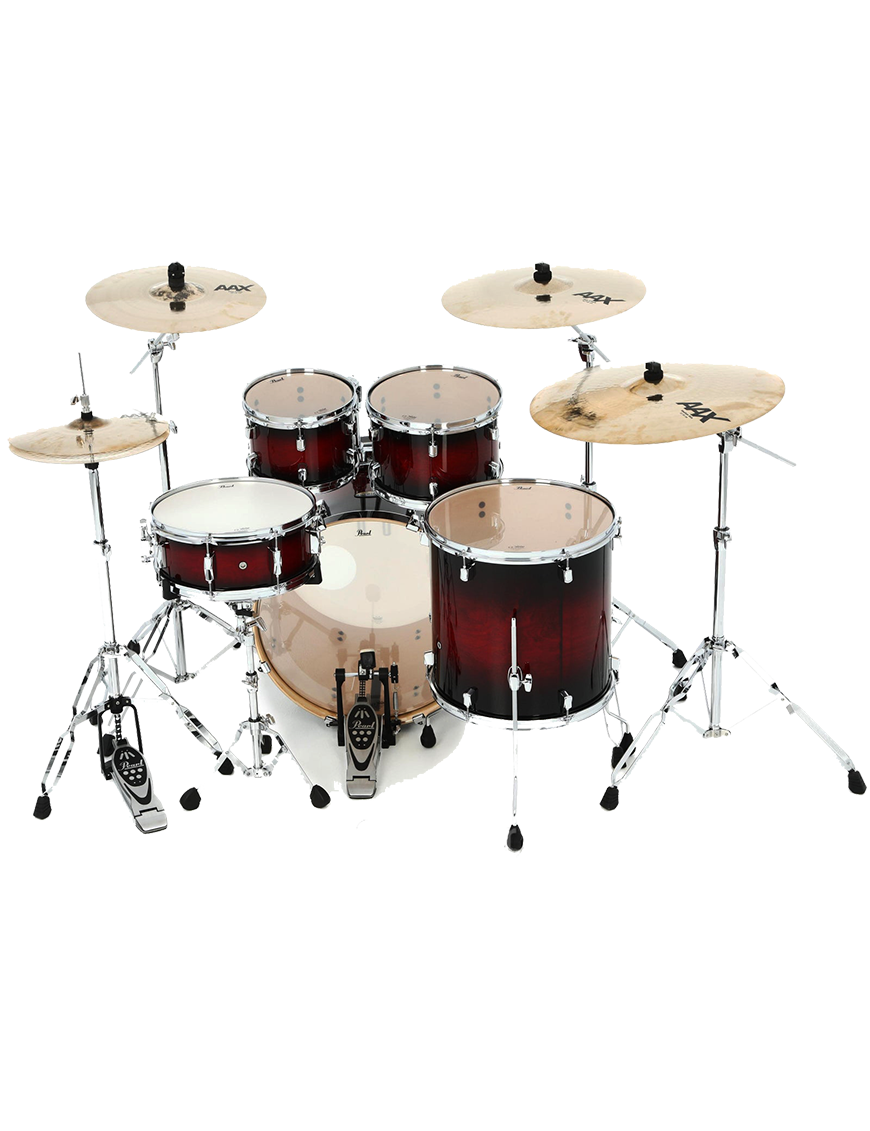 Pearl® DECADE DMP925 Batería Acústica Set: 5 Piezas + Hardware Color: Deep Red Burst