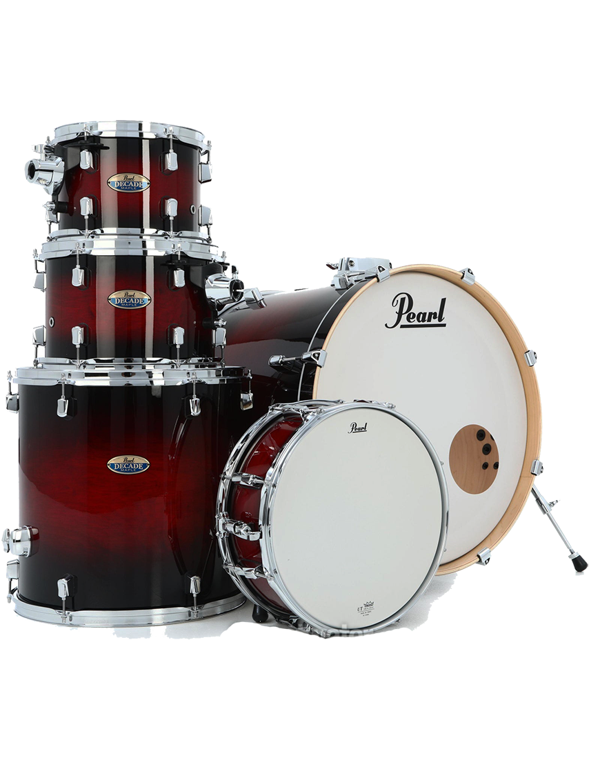 Pearl® DECADE DMP925 Batería Acústica Set: 5 Piezas + Hardware Color: Deep Red Burst