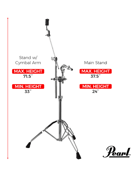 Pearl Atril Platillo Tom Boom Tc-900 Advanced Harware