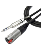 Santo Angelo® AC19 6mt Cable Audio Extensión 1Plug ¼" 1TRS Macho a 1Plug ¼" TRS Hembra OFHC