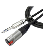 Santo Angelo® AC19 6mt Cable Audio Extensión 1Plug ¼" 1TRS Macho a 1Plug ¼" TRS Hembra OFHC