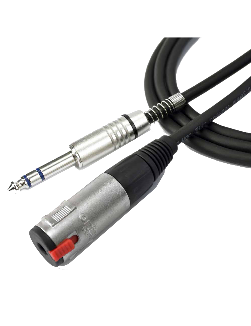 Santo Angelo® AC19 6mt Cable Audio Extensión 1Plug ¼" 1TRS Macho a 1Plug ¼" TRS Hembra OFHC