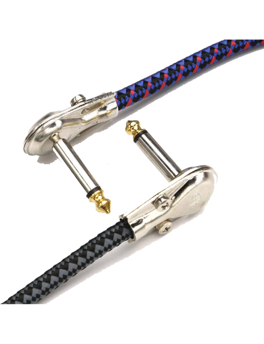 Santo Angelo® AC22 25cm Cable Pedal Textil Plug ¼" 90° a Plug ¼" L 90° OFHC