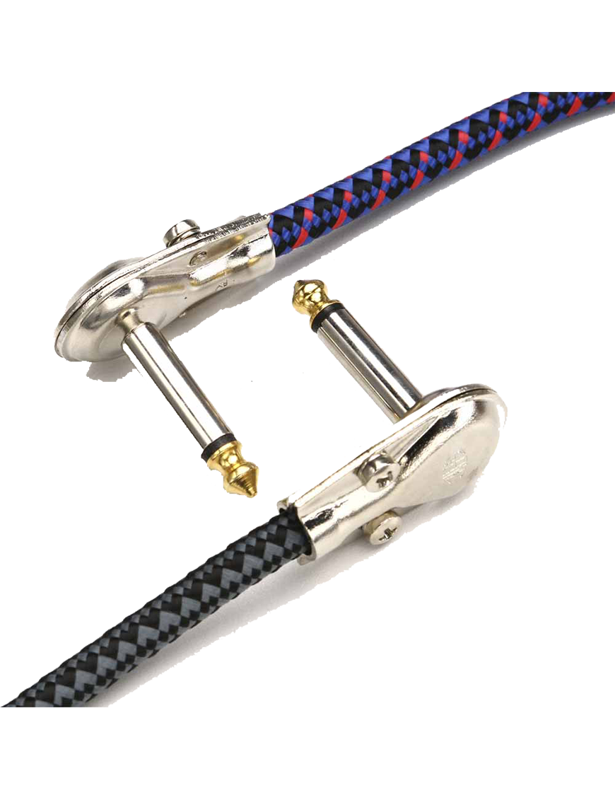 Santo Angelo® AC22 25cm Cable Pedal Textil Plug ¼" 90° a Plug ¼" L 90° OFHC