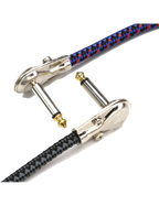 Santo Angelo® AC22 60cm Cable Pedal Textil Plug ¼" 90° a Plug ¼" L 90° OFHC