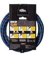 Santo Angelo® ANGEL Textil 4.57mt Cable Instrumento Plug ¼" Recto a Plug ¼" Recto OFHC