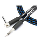 Santo Angelo® ANGEL Textil 4.57mt Cable Instrumento Plug ¼" Recto a Plug ¼" L 90° OFHC