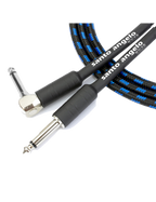 Santo Angelo® ANGEL Textil 4.57mt Cable Instrumento Plug ¼" Recto a Plug ¼" L 90° OFHC