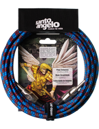 Santo Angelo® ANGEL Textil 4.57mt Cable Instrumento Plug ¼" Recto a Plug ¼" L 90° OFHC