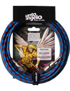 Santo Angelo® ANGEL Textil 4.57mt Cable Instrumento Plug ¼" Recto a Plug ¼" L 90° OFHC